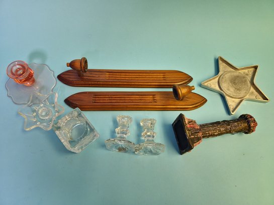 Lot Of Vintage Candle Holders For Home Decor
