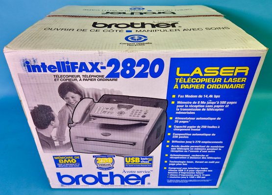 Brother IntelliFAX 2820 Vintage Fax Phone Copier In Box