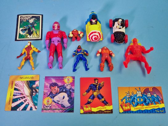 Comic Character Toy Lot X-Men The Tick Penguin Ghost Rider Etc