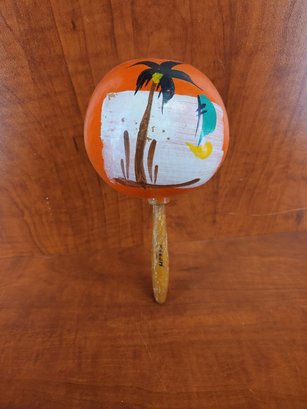 Mexican Maraca Shaker Music Maker Mexico Hand Painted 9