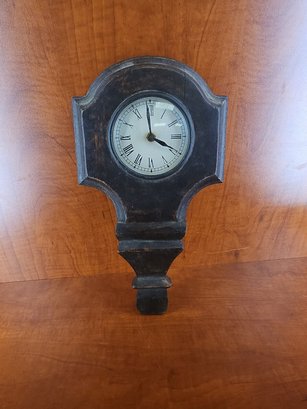 Vintage Decorative Dark Painted Wood Wall Clock
