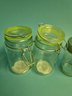 Assorted Lot Of Glass Mason Jars 4 Different Sizes