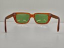 1960s Vintage Polaroid Cool Ray Sunglasses 130 - Brown Tortoise Shell Frame With Green Lenses