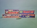 5 Piece Lot Vintage Hess Trucks And Toy Car In Box