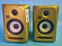 KRK Rokit 5 Powered Studio Audio Monitors In Rare Gold Color - Tested & Working