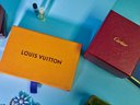 Luxury Goods Lot: Assorted Fragrances, Jewelry, Pearls, Watch, Featuring Louis Vuitton, Cartier, Hugo Boss, Di