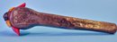Ornate Native American Design Hand Carved And Painted Tobacco Pipe