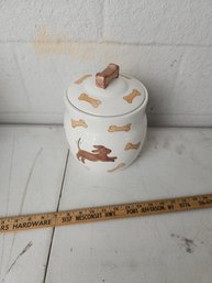 Dog Bone Ceramic Cookie Treat Jar