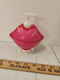 Ceramic Soap Dispenser Lips 'kiss Me'