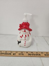 Ceramic Snowman Soap Dispenser