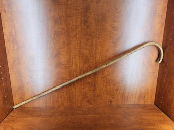 Antique French Shepherd's Crook Walking Cane Light Weight Bamboo