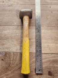 Vintage No 2 Copper Head Hammer Yellow Painted Wood Handle