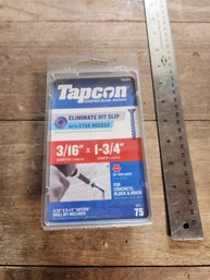 Tapcon Concrete Screws Anchors 3/16' Diameter X 1 3/4' Length 75ct Box T32 X 3 12 Tapcon Drill Bit Included