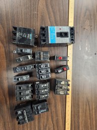 15 Piece Lot Assorted Breakers Electrical Power Switches Electrician Supply