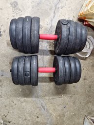 Dumbells With Adjustable Weight Plates