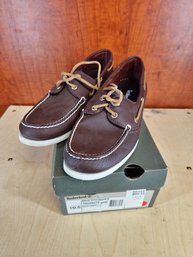 Timberland Size 10.5 Brig 2eye Boat Brn Sm Shoes In Box