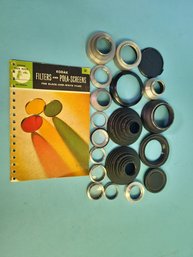Lot Of Lens Hoods And Adapter Rings For Various Types Of Vintage Cameras