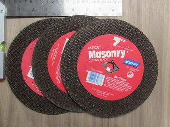 Lot Of 3 7 Inch Masonry Cutting Blades