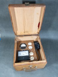 Vintage Electrical Testing Equipment In MERCHANTS BOX CO File Box