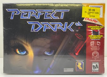 Perfect Dark N64 Nintendo 64 NEAR MINT Sealed In Original Plastic - New In Box - With Original Price Sticker