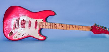 Vintage Guitar Premier Fender Stratocaster Style Red Guitar Heavily Played In A Gospel Band