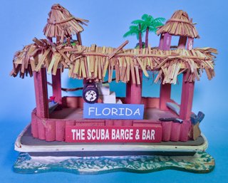 Table Top Decoration Tiki Bar With Sea Turtles Florida The Scuba Barge & Bar