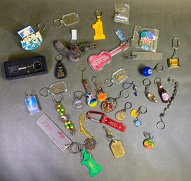 Unique Collection Of Branded And Souvenir Keychains Featuring Hannah Montana, Busch Gardens, And More