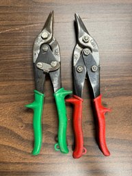 Lot Of 2 Tin Snips Wiss M1 Wiss M2 Metal Cutting Shears