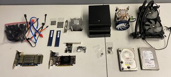 Computer Parts Lot - I7 I5 Processors HDMI Graphics Cards Water Cooler Ddr3 Memory Cables Hard Drives And More