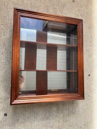 Wood And Glass Shadowbox Display Case