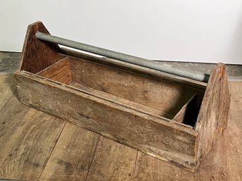 Big Vintage Wooden Toolbox