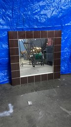 Large Mirror With Wooden Frame