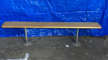 Bench - Solid Wood And Steel Mountable Feet