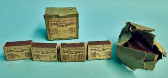 Lot Of Antique Canal Zone Matches In Original Boxes JonkopingsWestraTandsticksfabriks