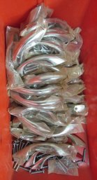 4' Chrome Cabinet Handles In Bags With Screws Est 35 Pcs