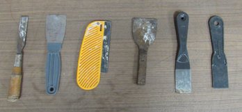 Mixed Scrapers And Chisel Tools Lot