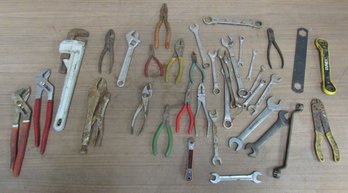 Huge Lot Of Hand Tools Wrenches Pliers Etc