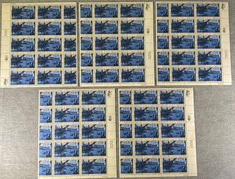 5 Boston Tea Party Full Stamp Sheets MINT