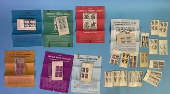 Stamp Collection - Sleeved 4-Packs And Associated Bulliten Board Posters From 1965 Super Cool And Fun