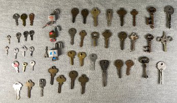 Assorted Old Keys - Skelleton, Mini, Padlocks, Cool Selection
