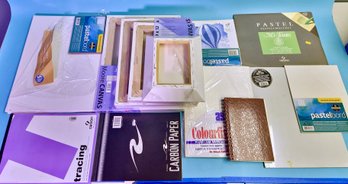 Big Lot Of Artist's Canvases Boards Paper Stationery Etc