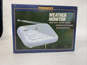 Brand New Maxon WX-10 Severe USA Weather Monitor AC Or Battery Power