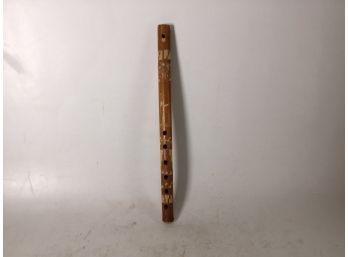 Handmade Wooden Flute With Carvings