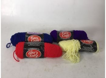 4 Spools Of Easy Craft 100 Virgin Acrylic Yarn