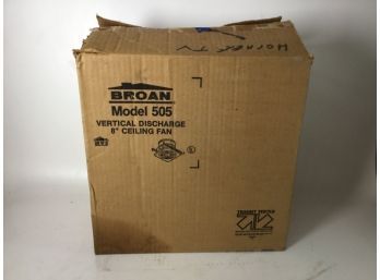 Vintage NOS Broan Model 505  8 Inch Vertical Discharge Fan