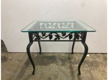 Vintage Metal Table Base With Vineyard Grapevine Designs