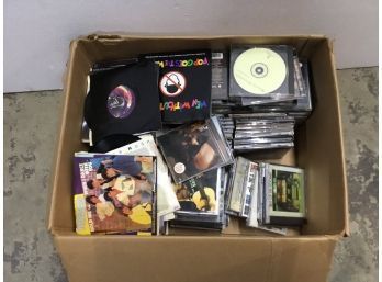 Large Mixed Lot Of CDs And 45pm Vinyl Records