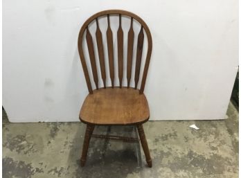 Vintage Wooden Chair With Trumpet Style Legs