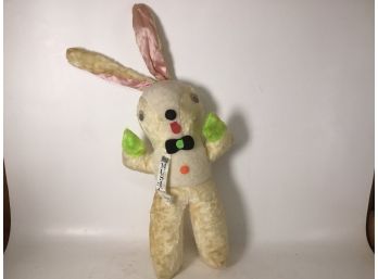 Vintage Stuffed Musical Rabbit Plush