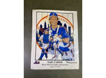 Gary Carter Mets Hall Of Fame Induction Poster - August 12, 2001 - Historic Collectible